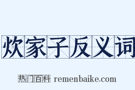 炊家子反义词是什么意思的图片